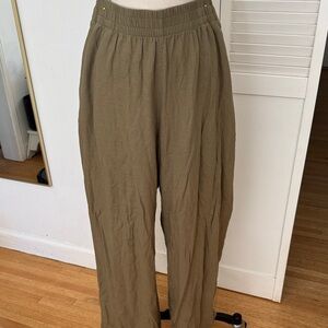 Old Navy Olive Green Women's Elastic-Waist Trousers